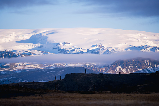 Southern Iceland landscape during winter.