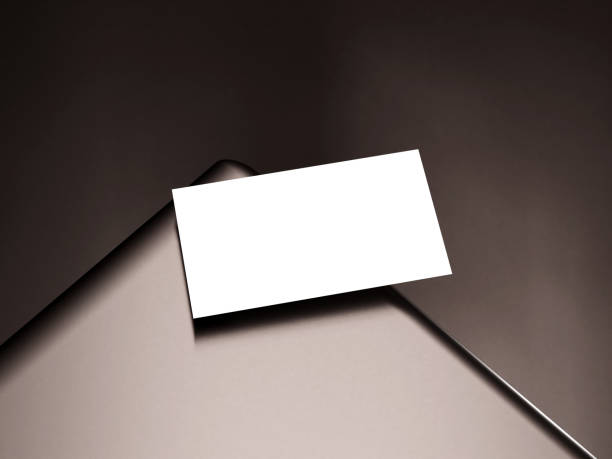 istock Minimalist business card mockup design on dark background 2002764243
