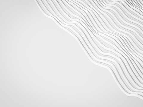 White abstract wavy background