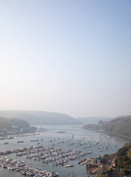 A view over Dartmouth Harbour on a misty winter's day.