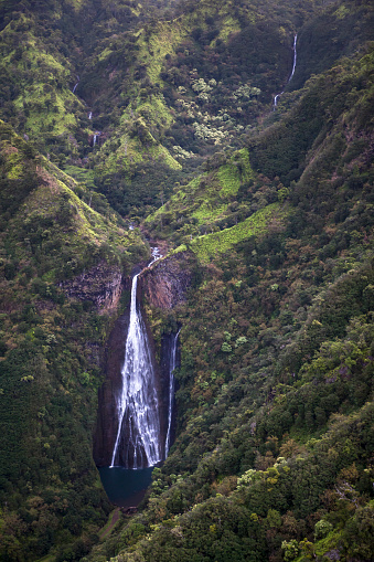 manawaiopuna falls (jurassic park falls) kauai island, hawaii islands, usa.