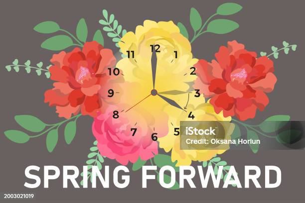 Spring Forward Horizontal Card Stock Illustration - Download Image Now ...