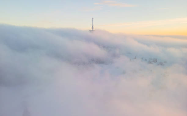 istock Televison tower in the clouds in Hessen, germany 2003043766