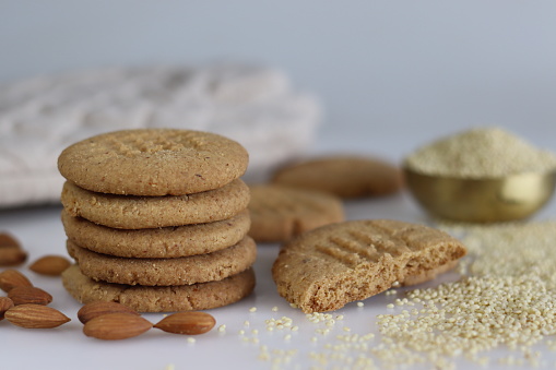 Proso millet almond cookies, a wholesome, gluten free treat with proso millets flour, almonds and natural sweetness. Perfect for health conscious foodies who wants alternate snack option with millets