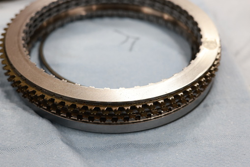 Golden bike cassette for transmission replacement, top view