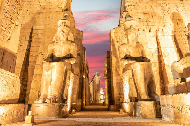 istock Luxor temple, first pylon ruins, night illumination, Egypt 2003137215