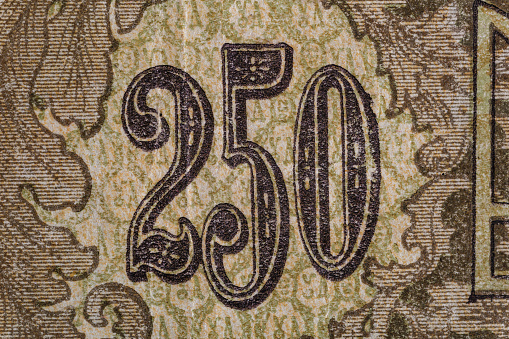 Number 100 Pattern Design on Banknote