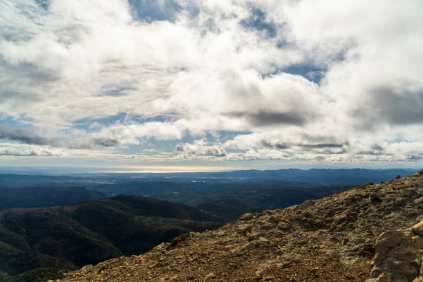 istock Landscape from the peak of a mountain on a cloudy day 2003186975