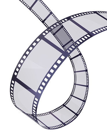 3d Render Film Strip (clipping path and isolated on white)