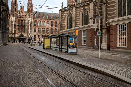 Tram Stop Dam Square At Amsterdam The Netherlands 3-1-2023