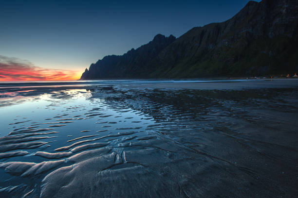 istock Lofoten islands. Sunset on beach 2003217296