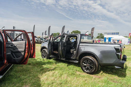 Nantwich, Cheshire, England, July 26th 2023. Isuzu D-Max pickup truck at trade club.