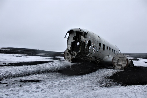 Abandoned DC-3 Airplane on Solheimasandur beach, Iceland