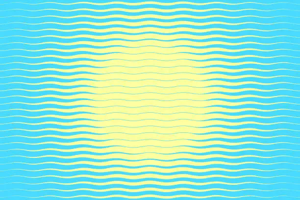 Vector illustration of Sun wavy abstract background