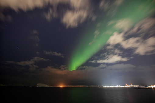 Aurora borealis - Northern lights from Northern Norway.
Hammerfast - Norway.