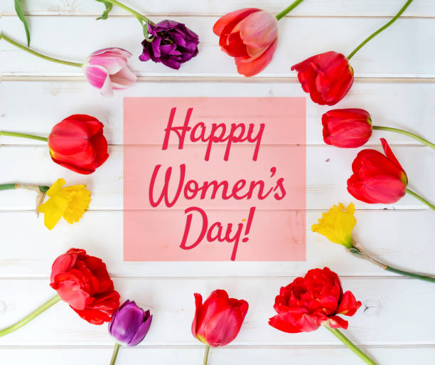 istock Happy Women's Day Card with Tulips 2003376544
