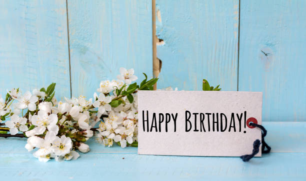 istock Happy Birthday Greeting Card with Cherry Blossoms 2003383450