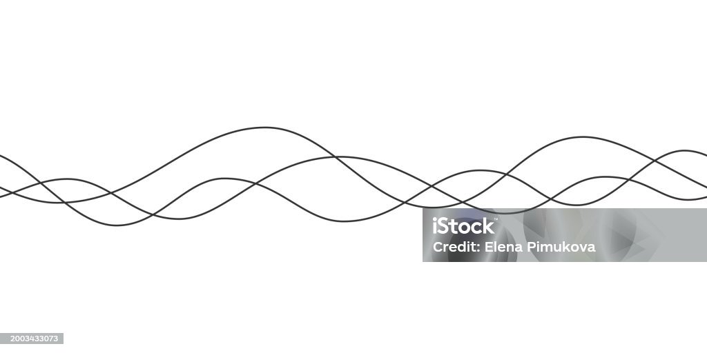 Line Curve Waves Thin Wavy Line Seamless Pattern Abstract Dynamic Curve ...
