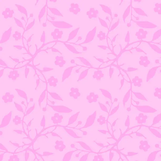 Vector illustration of Pink Floral decorative design, background texture