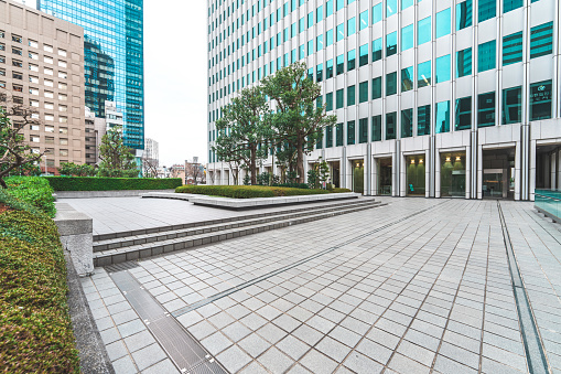 background texture of grey and black  paved tile with rounded pattern