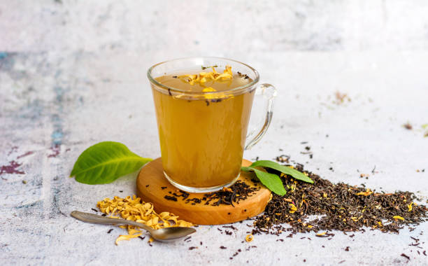 istock Green Tea in a glass cup 2003503655