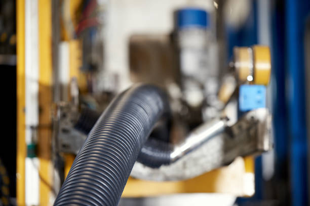 Production of plastic corrugated pipe for insulating electrical wires