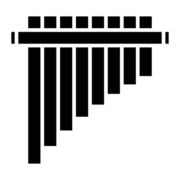 Vector illustration of Pan Flute Icon