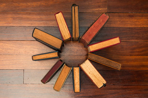 istock overhead photo books forming a circle 2003575458