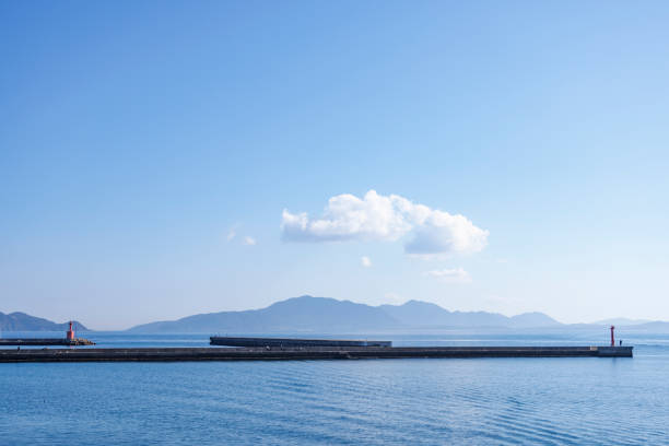 The beautiful sea of Munakata City, Fukuoka Prefecture