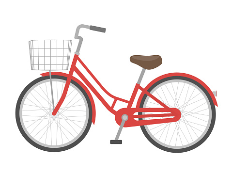 red bicycle illustration