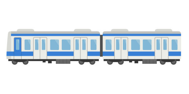 illustrations, cliparts, dessins animés et icônes de illustration de train simple - mockup metro