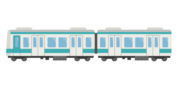 illustrations, cliparts, dessins animés et icônes de illustration de train simple - mockup metro