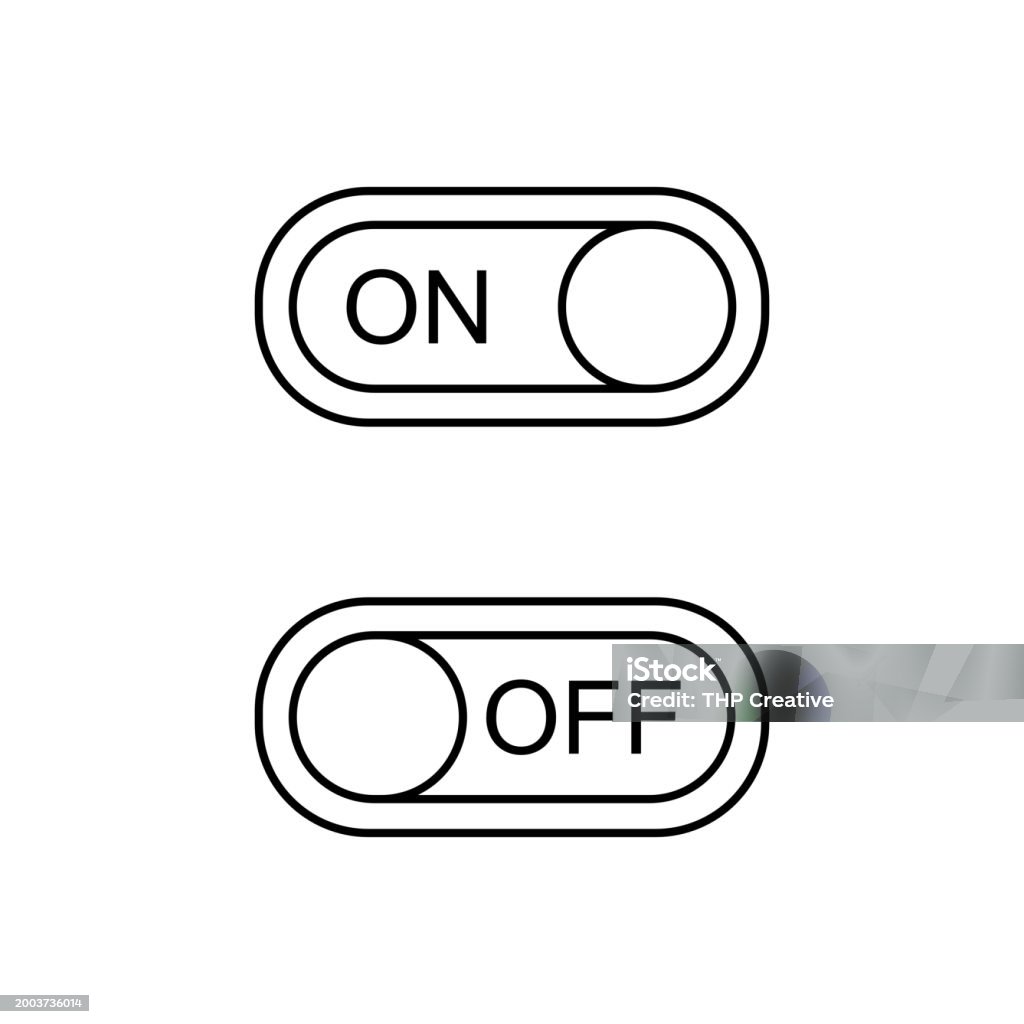 On Off Toggle Buttons Vector Stock Illustration - Download Image Now ...
