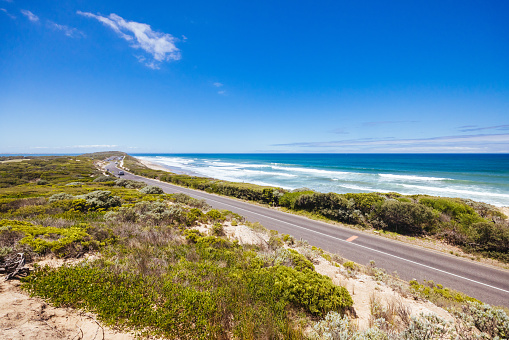 The idyllic Thirteenth Beach near Barwon Heads on a hot summer's day in Victoria, Australia