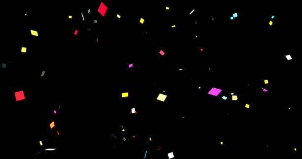 istock Animated cute adorable confetti stars falling loop motion graphic asset. Confetti party popper explosion slowly falling star particles bg. Ideal for award shows, birthday cards, concerts, etc. 2003827929
