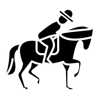 Horse Rider icon vector image. Can be used for Physical Fitness.