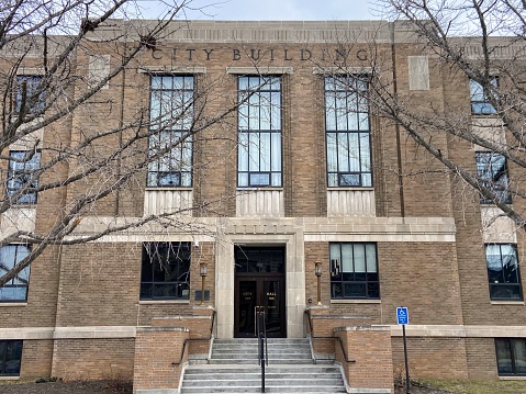 exterior of a modern school building entrance