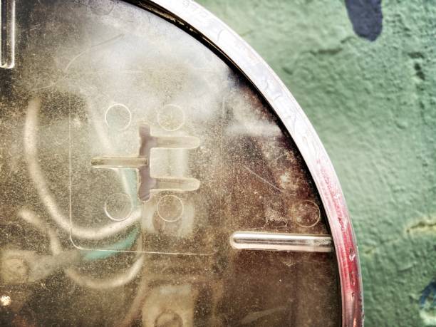Close up headlight of old rusty vintage bicycle