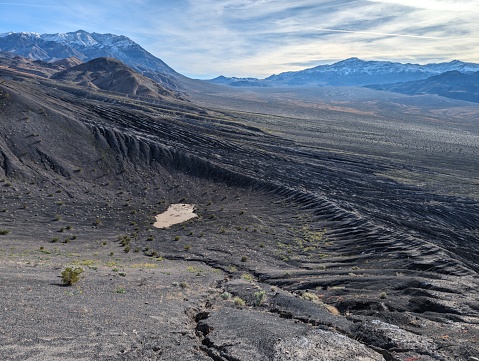 View from the rim of Ubehebe Crater, Death Valley National Park, California