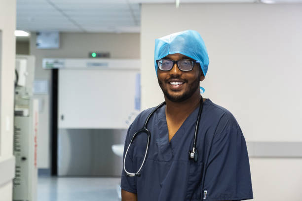 istock Close up portrait black male nurse 2004102886