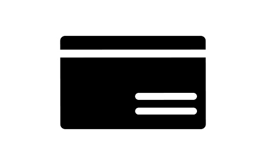 Point card black silhouette icon