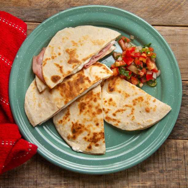 istock Savory stacks: Sincronizadas with melted cheese and ham. 2004158803