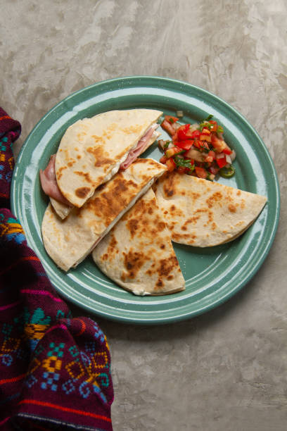 istock Savory stacks: Sincronizadas with melted cheese and ham. 2004161872