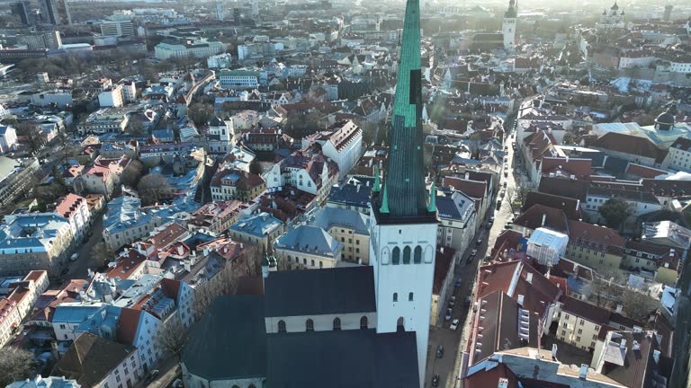 Tallinn Skyline Soars with St. Olaf's Church Tower