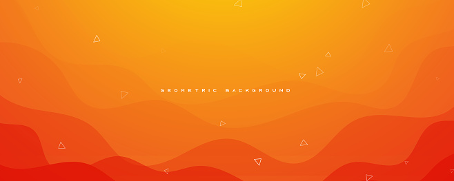Abstract liquid background orange gradient color banner design vector