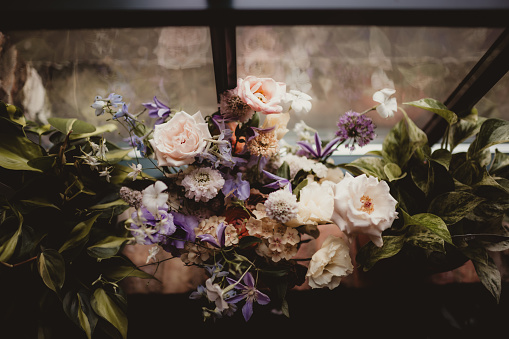 Beautiful bouquet of wedding flowers