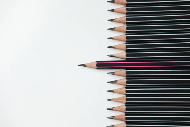 Close Up Of Yellow Pencils