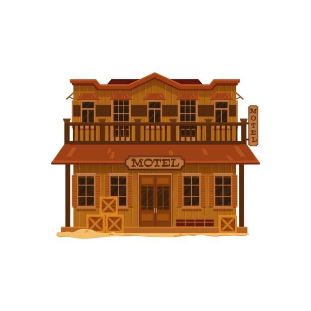 istock Western Wild West town motel or hotel building 2004443589