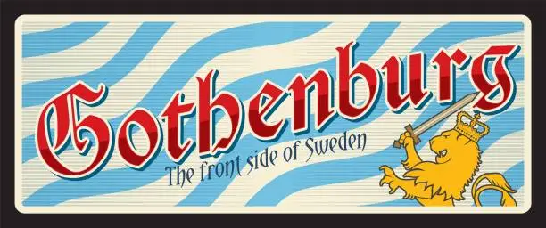 Vector illustration of Gothenburg city travel sticker