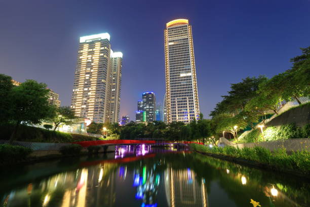 istock Maple Garden Park at Night in Taichung, Taiwan 2004466945